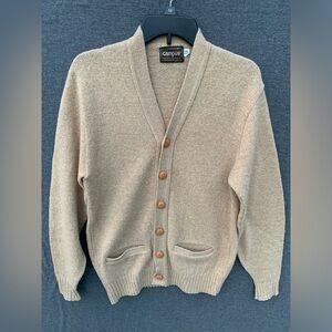 Vintage Cardigan Sweater Men’s Adult Large Campus Wool Blend